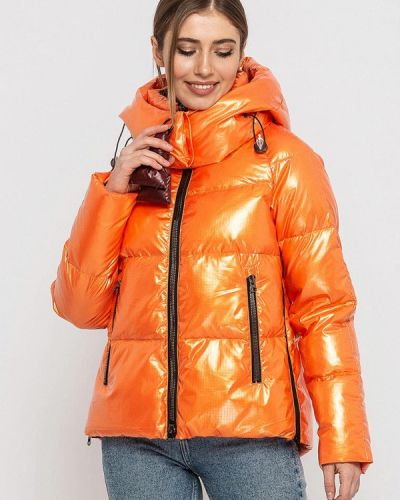 Утеплена куртка Clasna, помаранчева