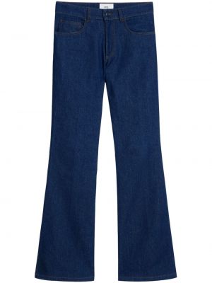 Madala vöökohaga alt laienevad teksapüksid Ami Paris sinine