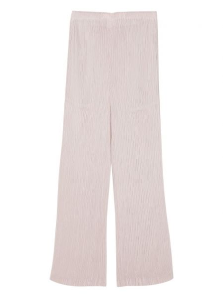 Rovné kalhoty Issey Miyake růžové