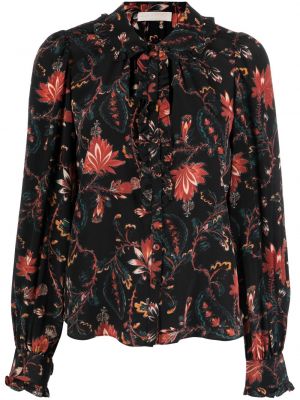 Bluză cu model floral cu imagine Ulla Johnson negru