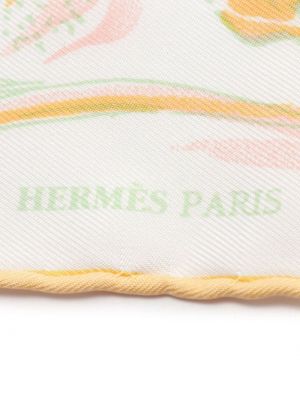 Seiden schal Hermès weiß