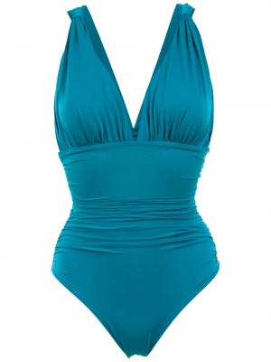 Maillot de bain drapé Brigitte bleu