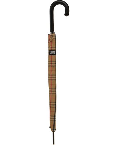 Kockovaný nylonový dáždnik s potlačou Burberry