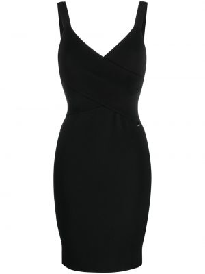 Прилепнала коктейлна рокля Armani Exchange черно