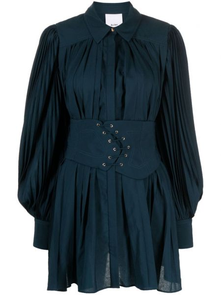 Kleid mit plisseefalten Acler blau