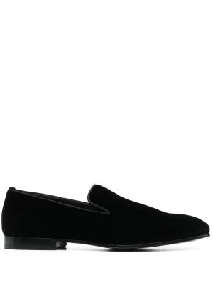 Aksamitne loafers Doucal's czarne