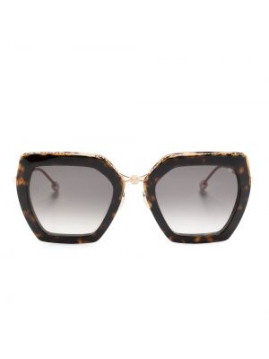 Okulary przeciwsłoneczne oversize Philipp Plein Eyewear brązowe