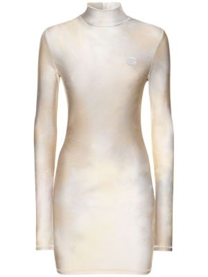 Прилепнала мини рокля от джърси Coperni бяло