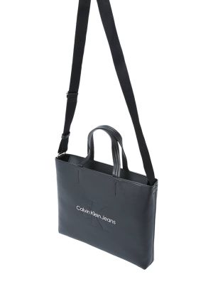 Τσάντα shopper Calvin Klein Jeans μαύρο