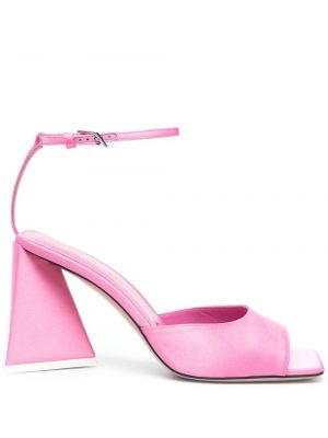 Sandale din satin The Attico roz
