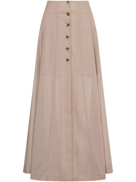 Průsvitné dlouhá sukně s knoflíky Philosophy Di Lorenzo Serafini šedé