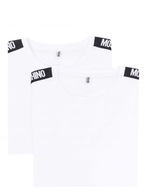 T-shirt con stampa Moschino bianco