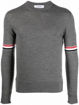 Sweter w paski Thom Browne szary