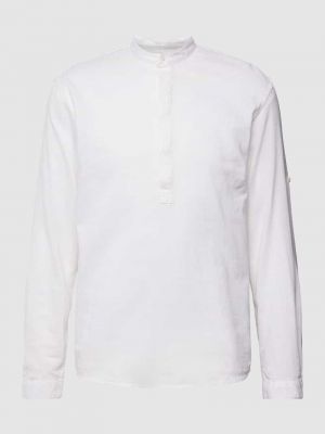 Koszula ze stójką relaxed fit Tom Tailor Denim biała