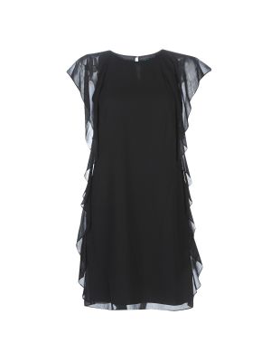 Mini šaty s volány Lauren Ralph Lauren černé