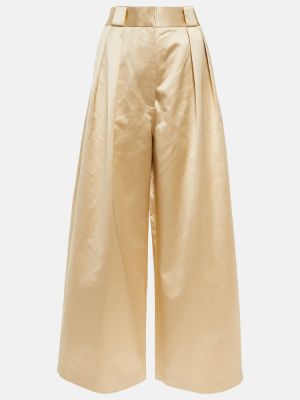 Pantalones de algodón bootcut Khaite blanco