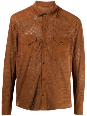 Camisa manga larga Tagliatore marrón