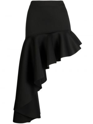 Spódnica z falbankami asymetryczna Cynthia Rowley czarna