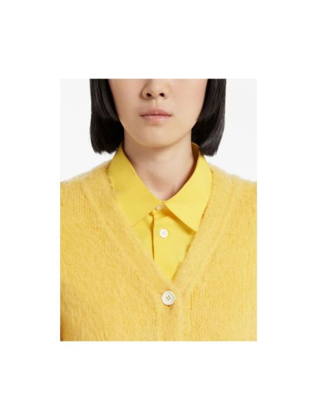 Cárdigan de punto de tela jersey Marni amarillo