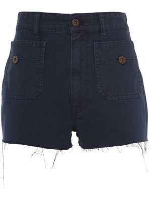 Shorts di jeans con stampa tie-dye Miu Miu blu