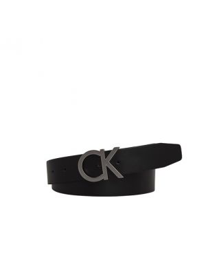 Cinturón de cuero Calvin Klein negro