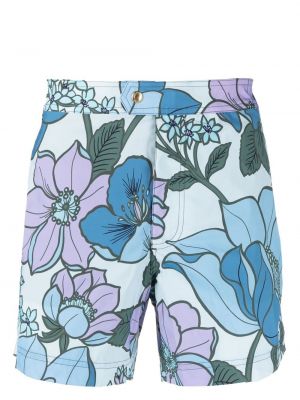 Trykt floral shorts Tom Ford blå