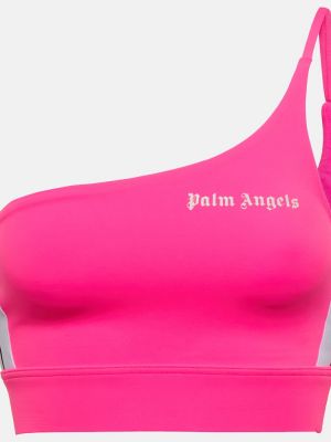 Sujetador de deporte de punto asimétrico Palm Angels rosa