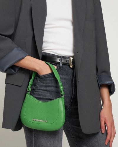 Кожени чанта от изкуствена кожа Simon Miller зелено