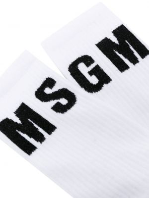 Chaussettes en tricot Msgm blanc