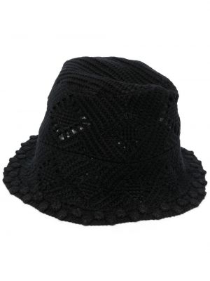 Плетена шапка Maje черно