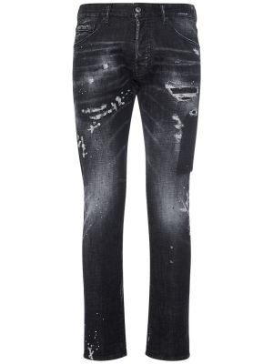 Stretchjeans i bomull Dsquared2 svart