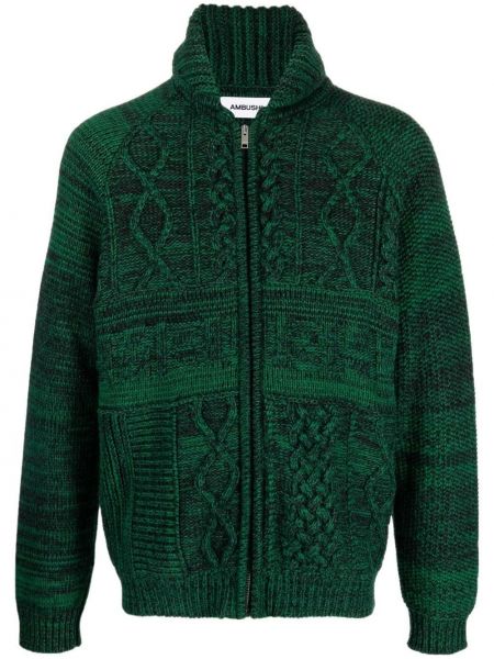 Пуловер с цип Ambush зелено