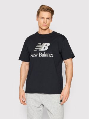 Relaxed тениска New Balance черно