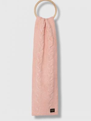 Melanžový vlněný šátek Superdry růžový