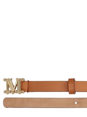Cinturón de cuero Max Mara dorado