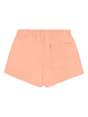 Shorts en coton à imprimé Sporty & Rich orange