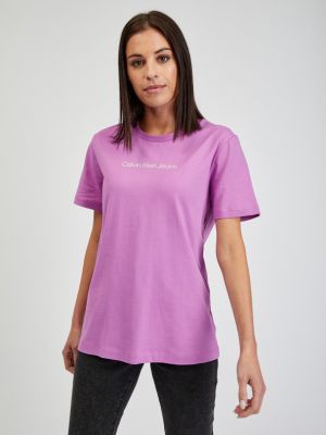 T-shirt Calvin Klein Jeans lila