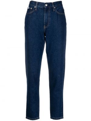 Jeans taille haute Calvin Klein Jeans bleu