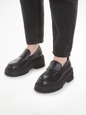 Pantofi loafer chunky Tommy Jeans negru