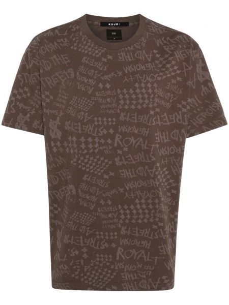 T-shirt en coton Ksubi marron