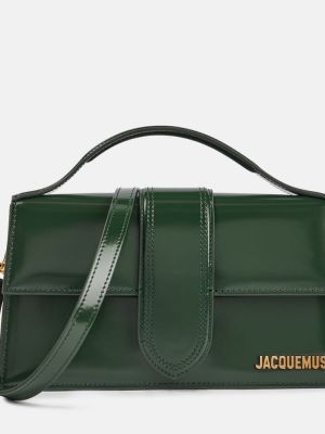 Кожени чанта за ръка Jacquemus зелено