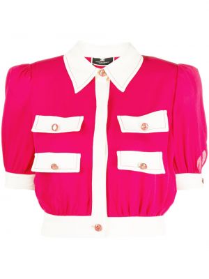 Блуза с джобове Elisabetta Franchi розово