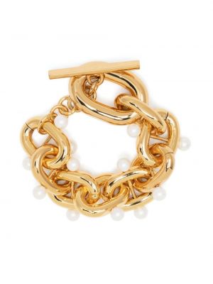 Bracelet avec perles Rabanne doré