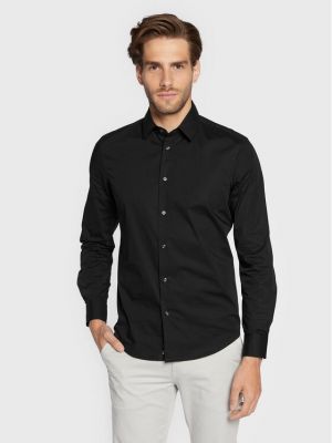 Marškiniai slim fit Sisley juoda