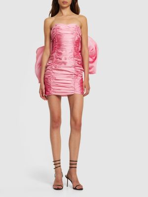 Satīna mini kleita ar banti Rotate rozā