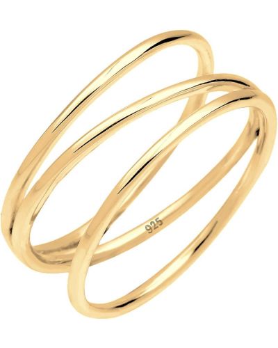 Srebrni prsten Elli zlatna