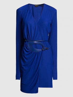 Синее платье миди Tom Ford