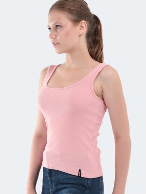 Slim fit priliehavé tričko Slazenger ružová