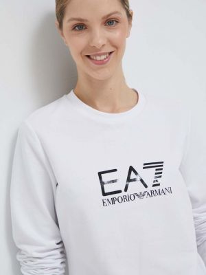 Bluza z nadrukiem Ea7 Emporio Armani biała