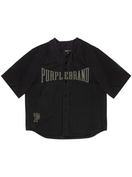 Bavlněná košile s potiskem Purple Brand